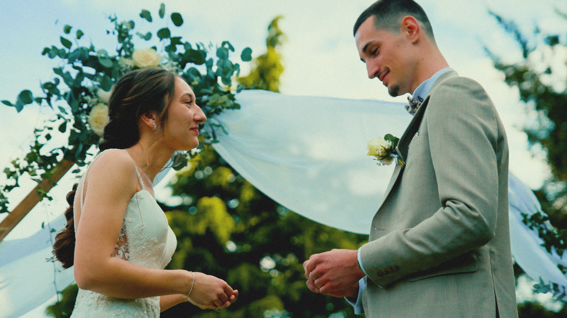 Marine et Clément le jour de leur mariage